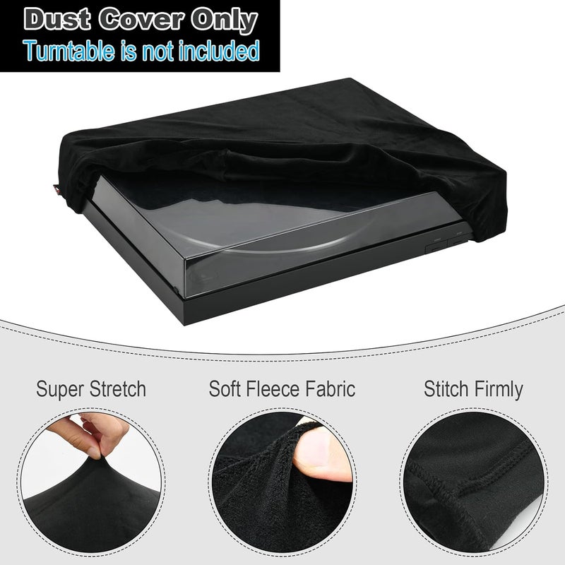 TXesign Stretch Dust Cover Compatible with Sony PS-LX310BT Turntable, Protective Cover Turntable Soft Fleece Sleeve with Elastic Band - Image 3